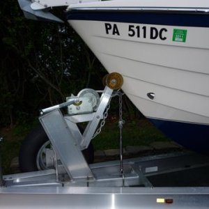 P1000488 Trying to keep my boat off the road, that would make me Grumpy