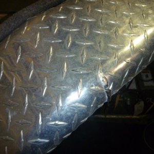 both front and rear radius areas cracked,see weld
