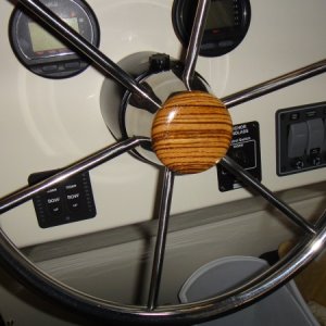 Zebra wood steering wheel hub