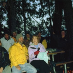 (R/J):Front row: Rene (Primative), Bill & Dana (Da Nag). Seated in back: Jon (C-Lou), Robbi (C-Run), Fred (Anita Marie), Diane & Jeff (Immacu-Nada) & Patty (Daydream).