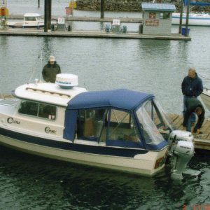 (R/J): C-Lou at the dock (John Wayne Marina).