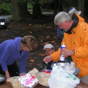 (Pat Anderson) Cynthia (C-Lou) & Fred (Anita Marie), Tom (Primative) in background