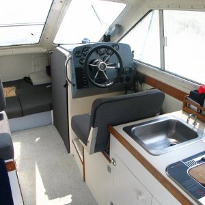 Media 'Cabin' in album '(Zydecomo) E250 camper van with new Tom Cat 4/05.  Looks Big but is easy and predictable to tow.'
