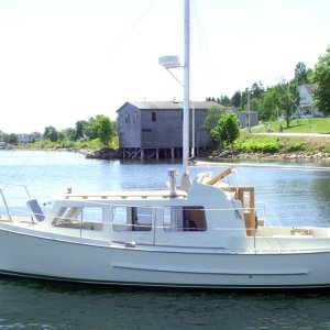 Our current motorsailer while we await details on C Ranger...We burn a couple of qts deisel and hour @ 6.5kts