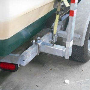 Media 'Heavy duty vertical guides, from Calif. supplier.' in album 'Added a second axle to trailer.  Boat came with one 3500 lb axle.  That seemed to light for the job.'