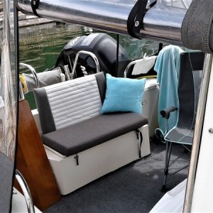The extra seat Pad can also be used as aft bench backrest...surprisingly comfortable!