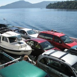 Squeezed on the Crofton ferry from Salt Spring, on the way to Tofino