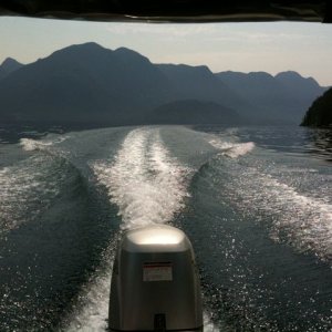 Media 'motoring up Homfray Channel, Desolation Sound' in album 'Boat name is an altered spelling for the Heltsiuk word "Gayasixa" which roughly translated means "Thanks." I worked in Klemtu for 3 years.'