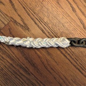 1/2" Yale 8 plait to chain splice