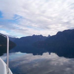 (seabran) Enerting Homfray Channel - The depth is over 2500 feet.