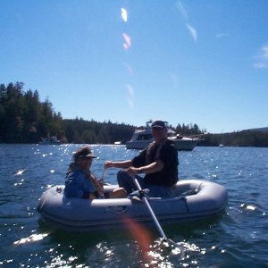Media '(seabran) Tim and Pam - True Story Squirrel Cove. Happy Birthday Pam!' in album '(seabran) Karen and SeaSpray waiting for the ferry.'
