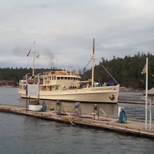 Media '(seabran) The Pacific Yellowfin - a cruise boat from Victoria.' in album '(seabran) Karen and SeaSpray waiting for the ferry.'