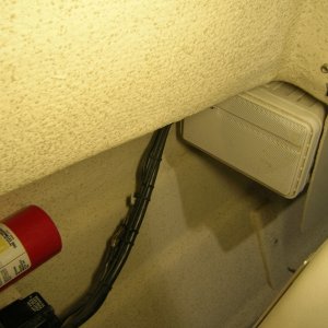 Media 'Bose Speakers tucked away nicely.' in album 'Garmin 188C, decent VHF, Tach, Speedo, digital motor guage, and remote radio control all at helm. This is how she came. no need to change anything here now.'