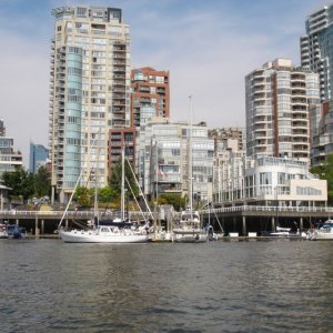 Entering busy Vancouver False Creek