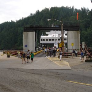 Children arriving for school Snug Cove