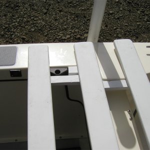 Looking at the starboard side of the sun deck