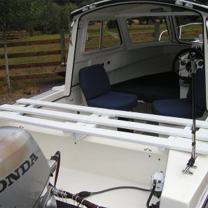 Looking at the sun deck from the rear