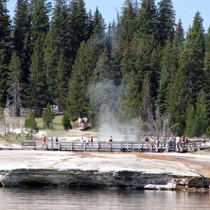Media 'Geyser basin' in album 'Crossing the Continental Divide, stopped for lunch'