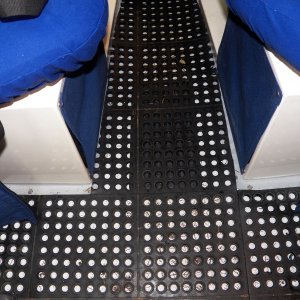 This is what it looks like when under the rubber matting.