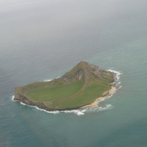 (orfelia) Favorite fishing spot, rabbit island -- from the air