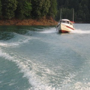 Media 'following in wake of Cobalt' in album 'C-Dory and Cobalt boats bow shot'