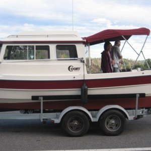 Media 'Brenda and Don preparing to launch' in album 'C-Dory and Cobalt boats bow shot'