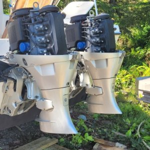 Old school 2003 Honda 40hp. Very easy to work on. Just changed the impellers, thermostats,  plugs, oil and filters June 2023