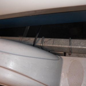 Media 'Here is the fender back on.  You can see that I moved the axle forward about 6 inches because the batteries and gas tank have been moved forward in the boat.  Prior tongue weight was 310#.  New tongue weight is 228#.  Estimated trailer weight is 1,900#, so the tongue weight is 12%.  I won't know until I get to a scale.' in album 'The first thing that I did was remove the old hitch and shorten the tongue.  The new disc brake actuator was 6 inches longer than the original hitch and I thought the tongue was already too long.'