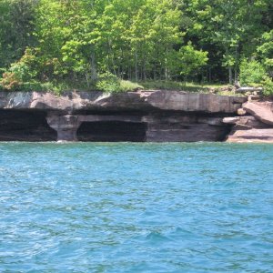 Eroded shoreline in the Apostle Islands