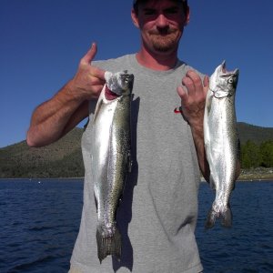 (Sea Wolf) My son Mark and more Eagle Lake trout.