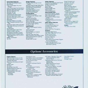 Sea Ray 265 SB Features