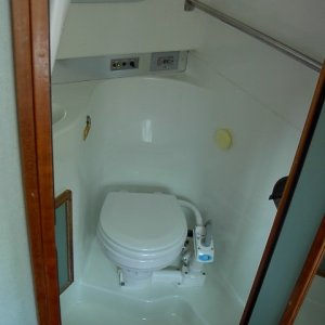 The Head or Throne. I don't think it's ever been used before. Nice to look at, I guess! (Marina has bathrooms and showers.)