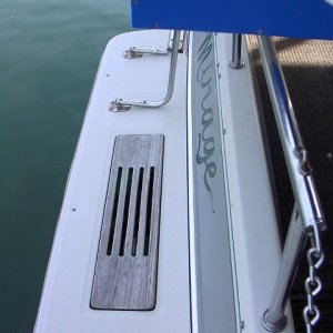 Swimstep and ladder on stern.Name to be changed soon!