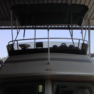 Flying Bridge seen head on.  Fun to ride and steer from up there!