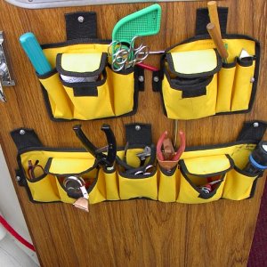 Tool apron on door idea!  Credit: TyBoo