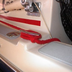 Added cleat at end of cabin bulkhead.