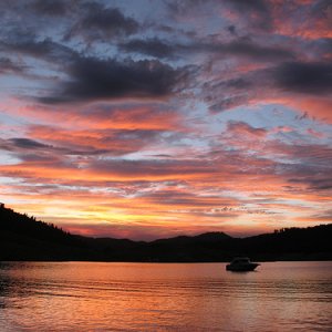Nightfall on Shasta Lake