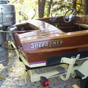 Had one of these back when (1957-1960). Made it into a nice ski boat!  (This one is restored.) High school years!