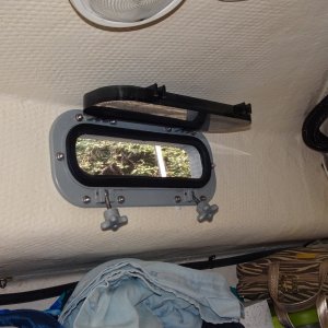 Inside of opening port forward cabin
