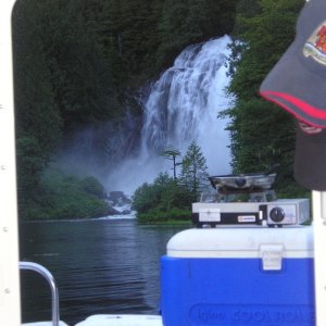 Media 'View from our cabin at the dock' in album 'Heading towards Malibu Rapids'