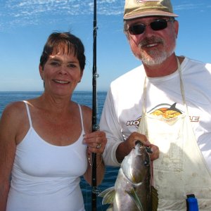 Media 'Robbin & Keith, Fishing at Santa Barbara Island' in album 'Brent resting at Marina Del Rey'