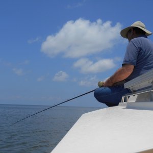 360 degree casting.  Fish fry on the beach tonight.