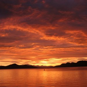 Sunset from Lyall Harbor 8/18