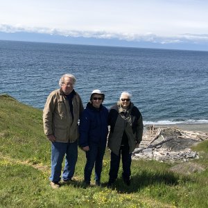 Media 'Hiking at American Camp, San Juan Island  with Craig and Marigene Vogt' in album 'Friday Harbor Cake 2022'