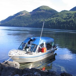 ORCA MIST a 16' welded Aluminum "Silver Streak" with a 2 stroke 90 hp Yamaha and a 9.9 hp Yamaha. I cruised most of the British Columbia Coast with this boat for 12 years and really enjoyed her. Including a solo trip from Port Hardy on Vancouver Island to the Alaskan Border and back down to the Washington Border then back home to Nanaimo on Vancouver Island.