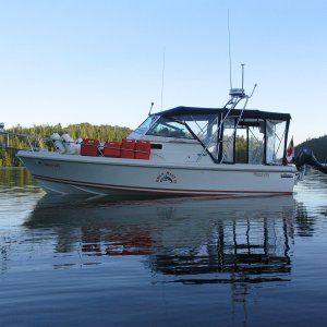 Media 'ORCA MIST II a 24' Limestone Express Cruiser. Owned her for 6 years while cruising the British Columbia Coast. Great performance boat, but I went broke feeding the 300 HP Mercruiser.' in album 'ORCA MIST a 16' welded Aluminum "Silver Streak" with a 2 stroke 90 hp Yamaha and a 9.9 hp Yamaha. I cruised most of the British Columbia Coast with this boat for 12 years and really enjoyed her. Including a solo trip from Port Hardy on Vancouver Island to the Alaskan Border and back down to the Washington Border then back home to Nanaimo on Vancouver Island.'