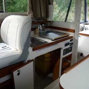 Media 'Galley' in album 'ORCA MIST a 16' welded Aluminum "Silver Streak" with a 2 stroke 90 hp Yamaha and a 9.9 hp Yamaha. I cruised most of the British Columbia Coast with this boat for 12 years and really enjoyed her. Including a solo trip from Port Hardy on Vancouver Island to the Alaskan Border and back down to the Washington Border then back home to Nanaimo on Vancouver Island.'