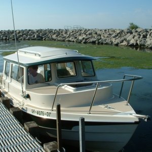 (FreighterGazer) Sitting at the dock on Lake Erie.