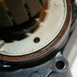 corrossion around the motor base