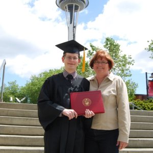 Media 'With the proud mom.' in album 'Getting that paper handed to him.'
